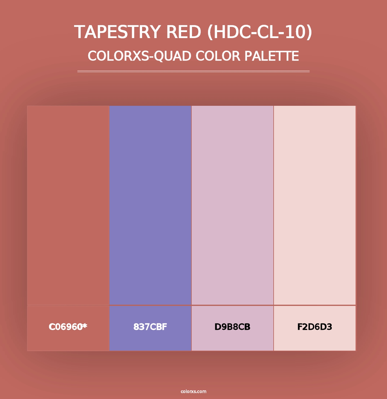 Tapestry Red (HDC-CL-10) - Colorxs Quad Palette