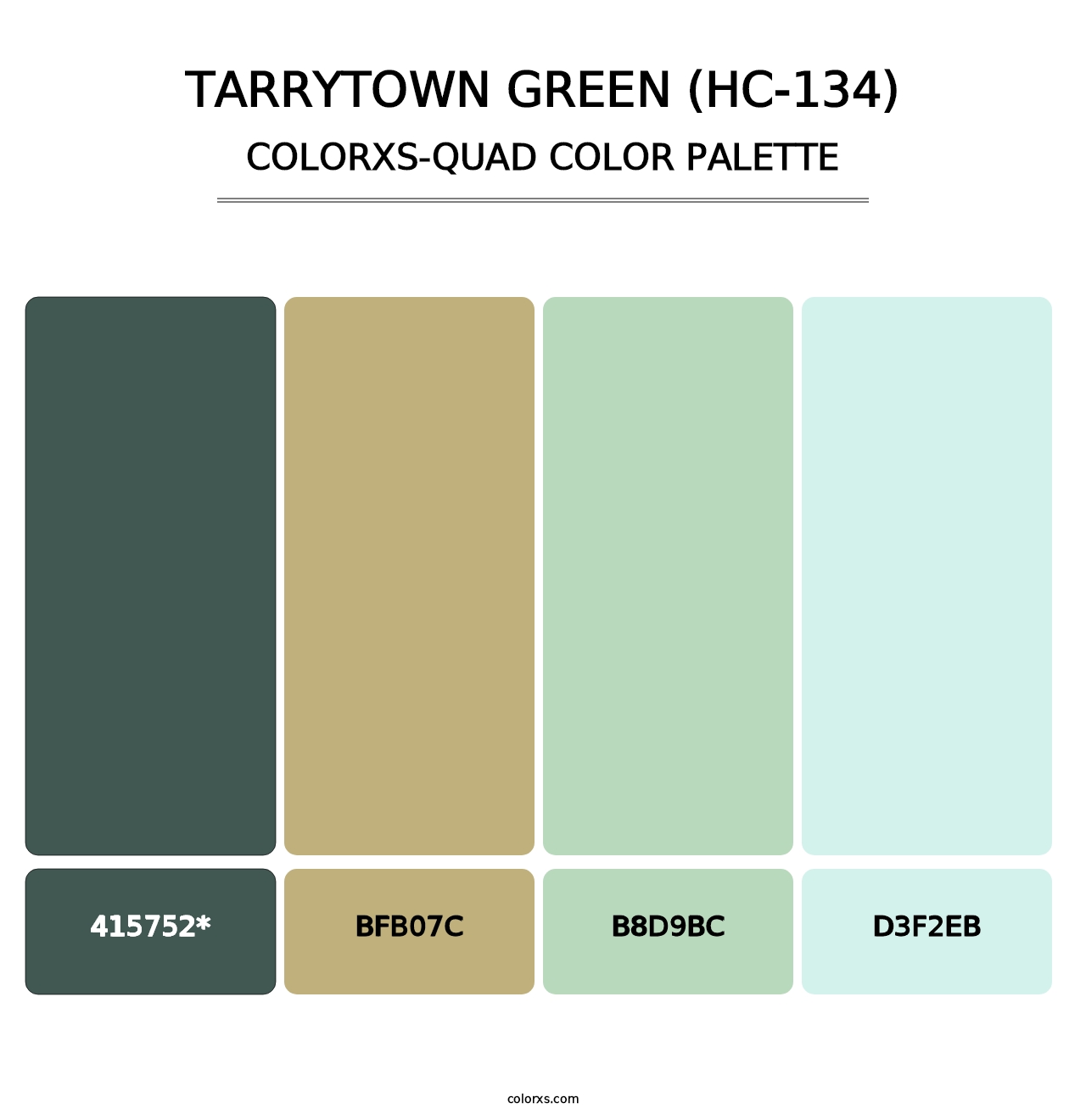 Tarrytown Green (HC-134) - Colorxs Quad Palette