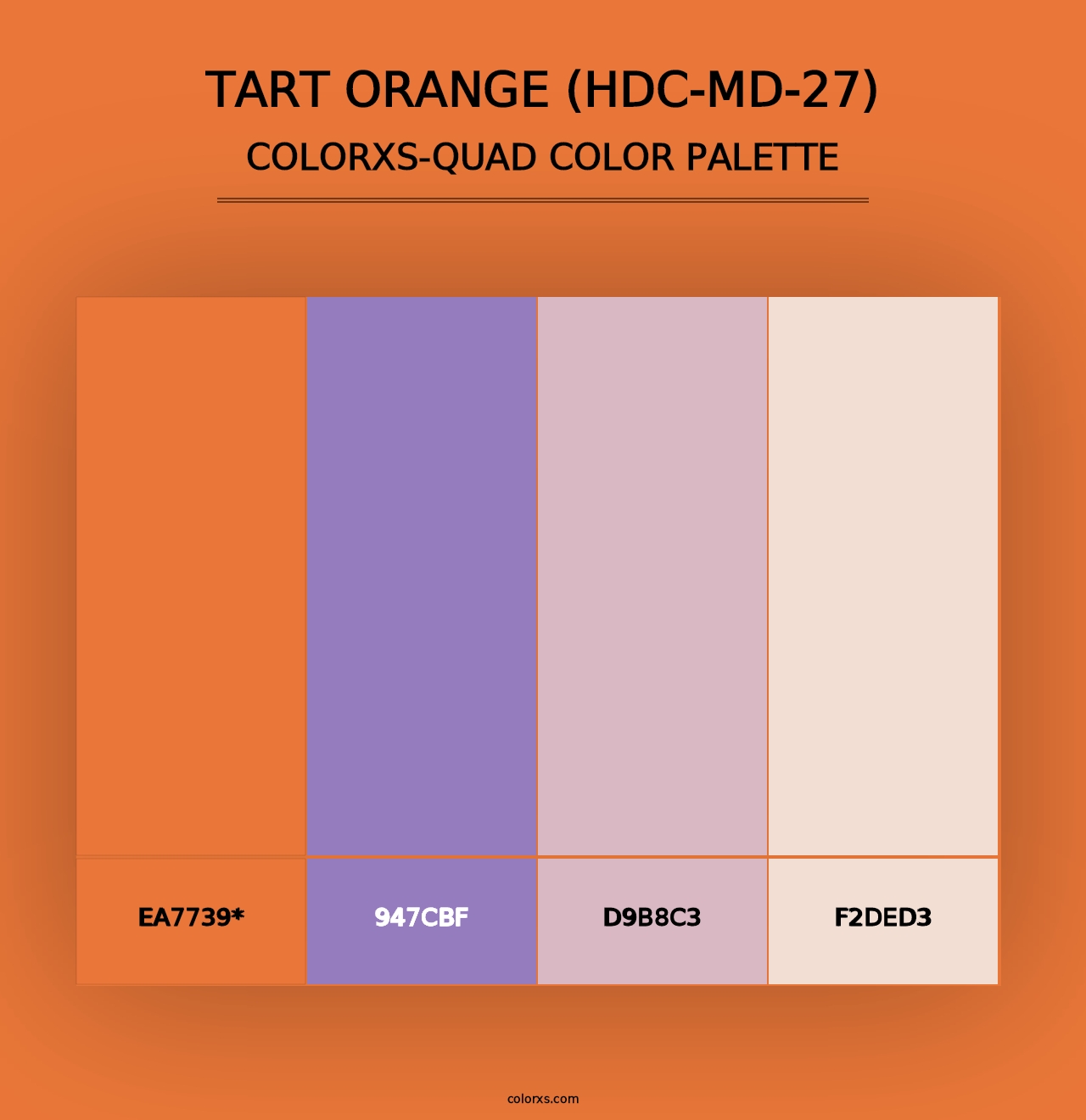 Tart Orange (HDC-MD-27) - Colorxs Quad Palette