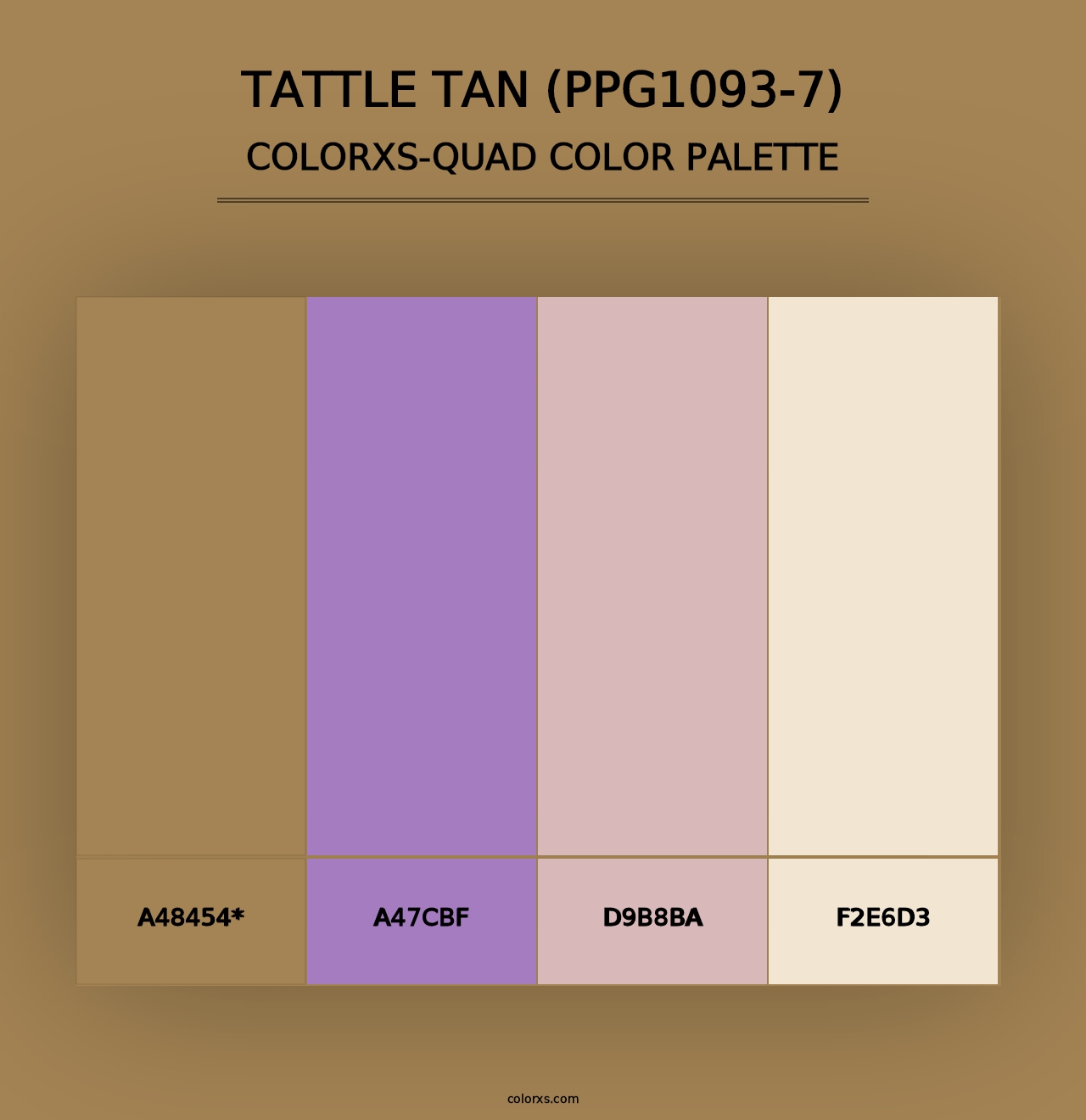 Tattle Tan (PPG1093-7) - Colorxs Quad Palette