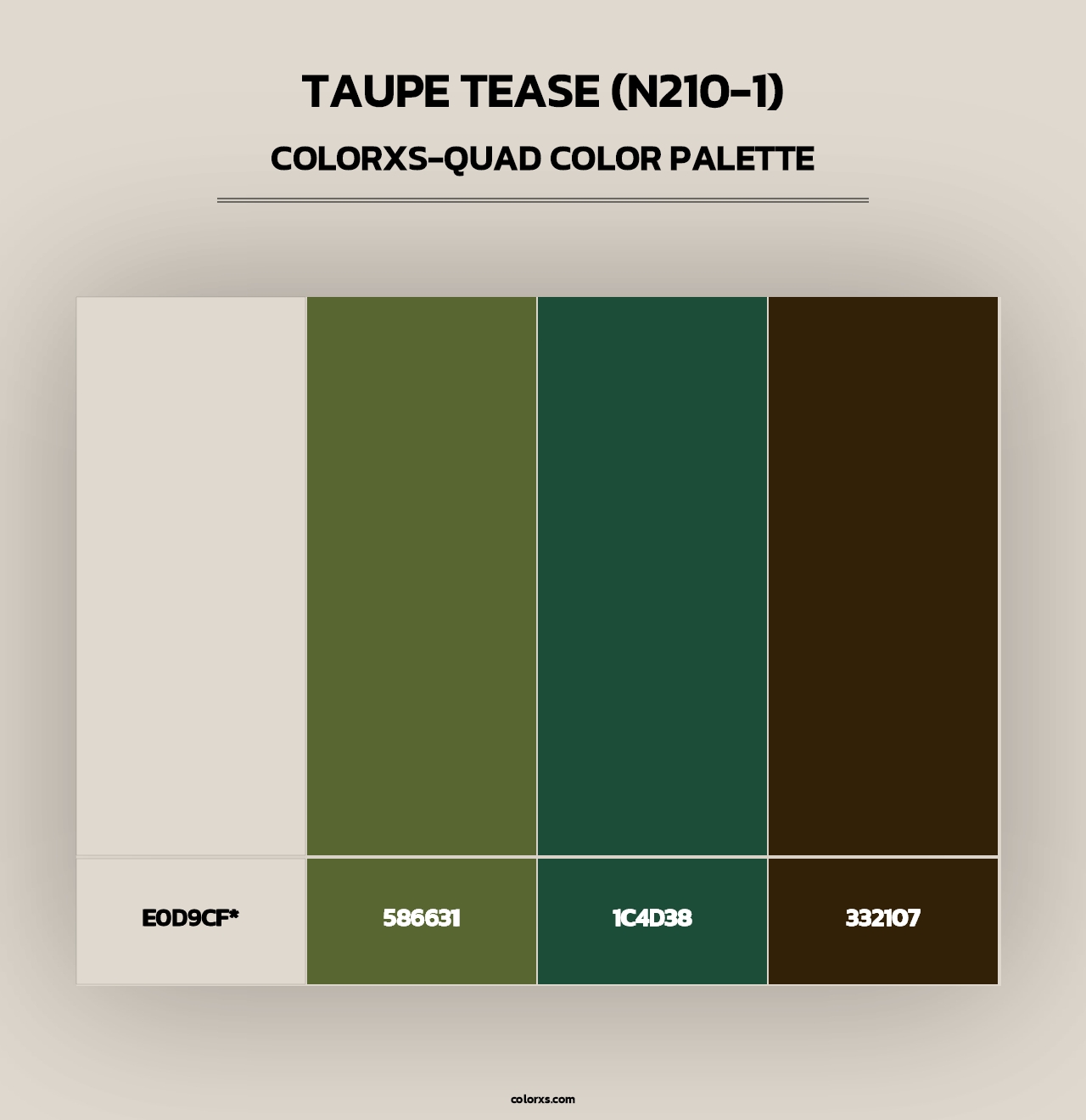 Taupe Tease (N210-1) - Colorxs Quad Palette