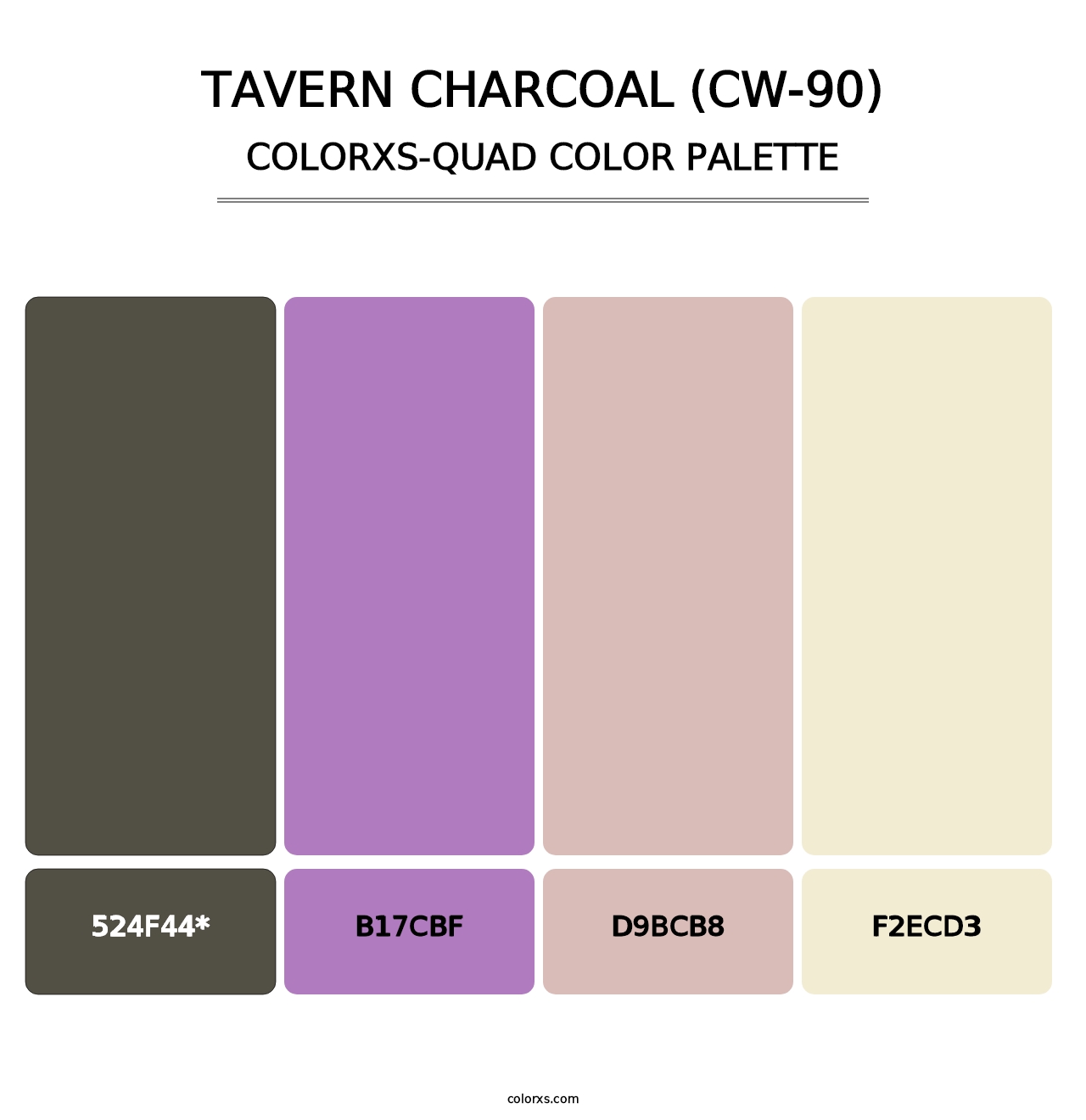 Tavern Charcoal (CW-90) - Colorxs Quad Palette