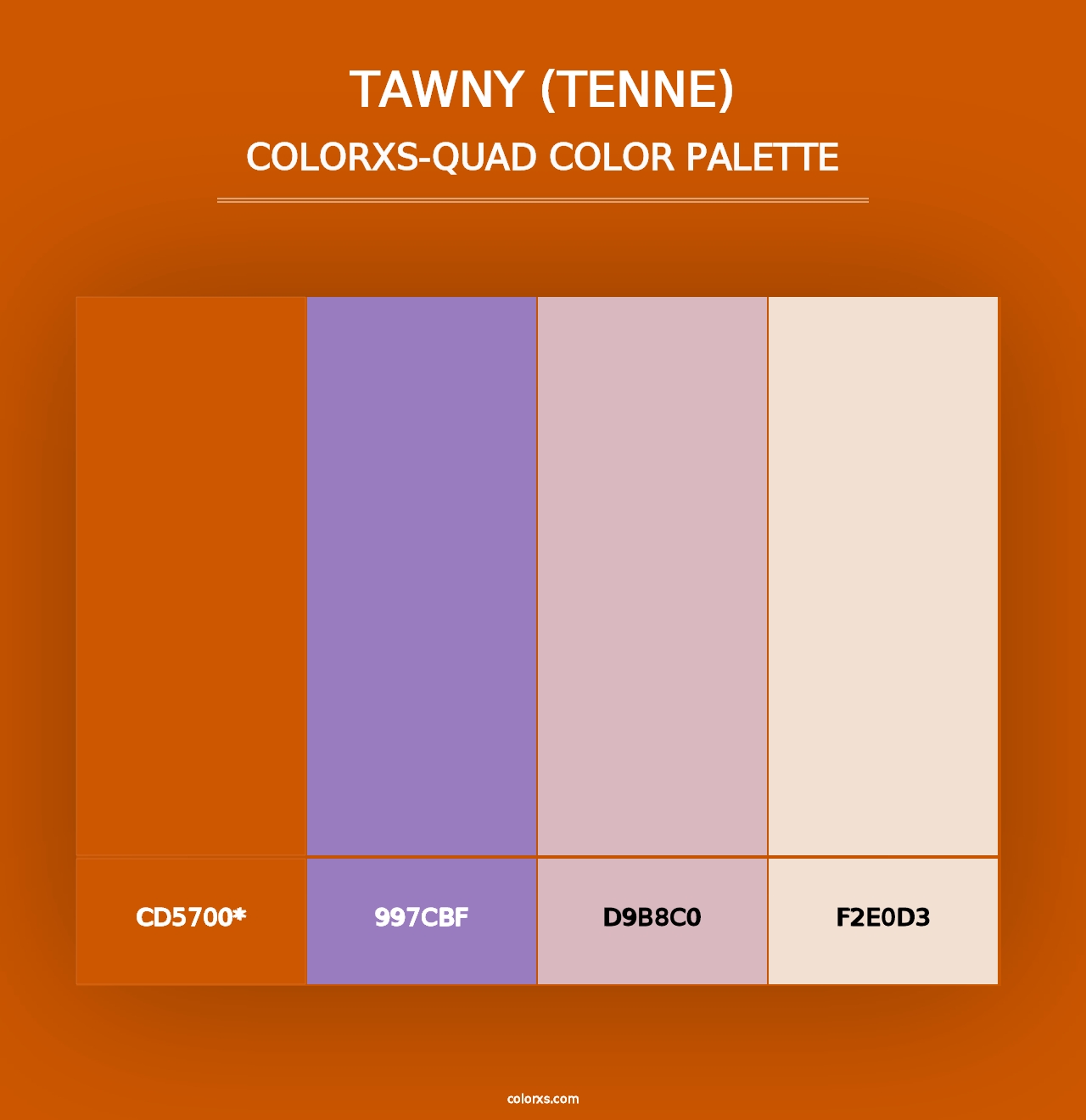 Tawny (Tenne) - Colorxs Quad Palette