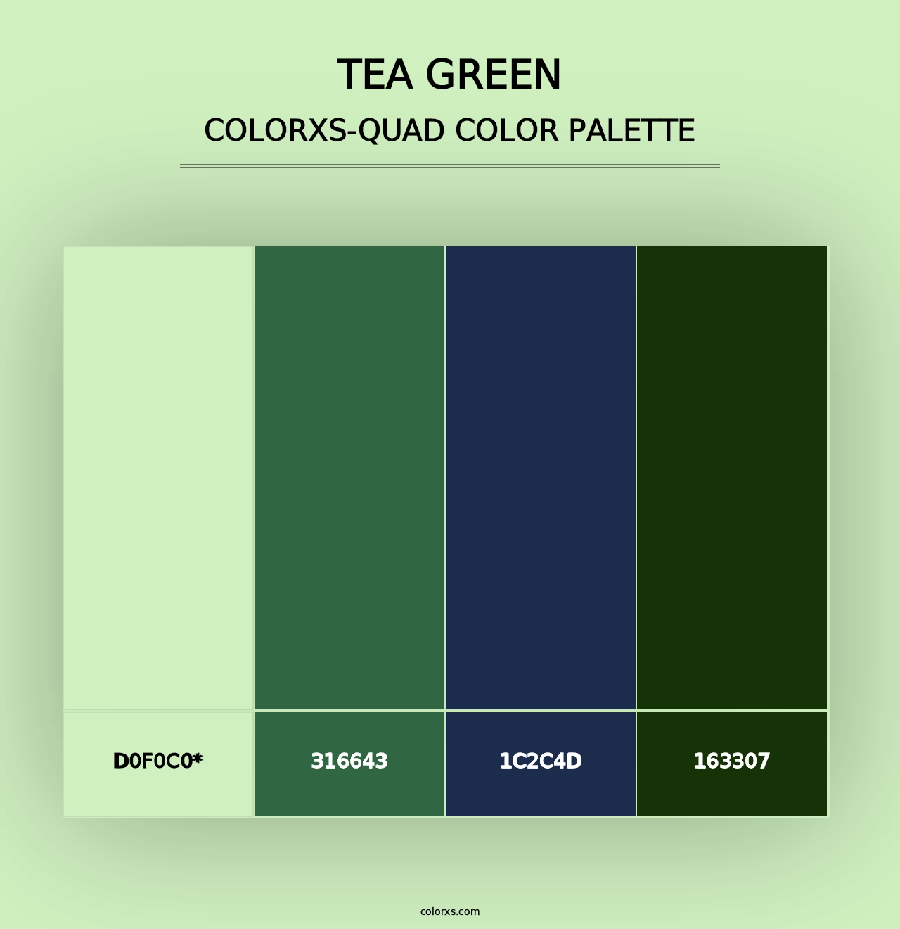 Tea Green - Colorxs Quad Palette