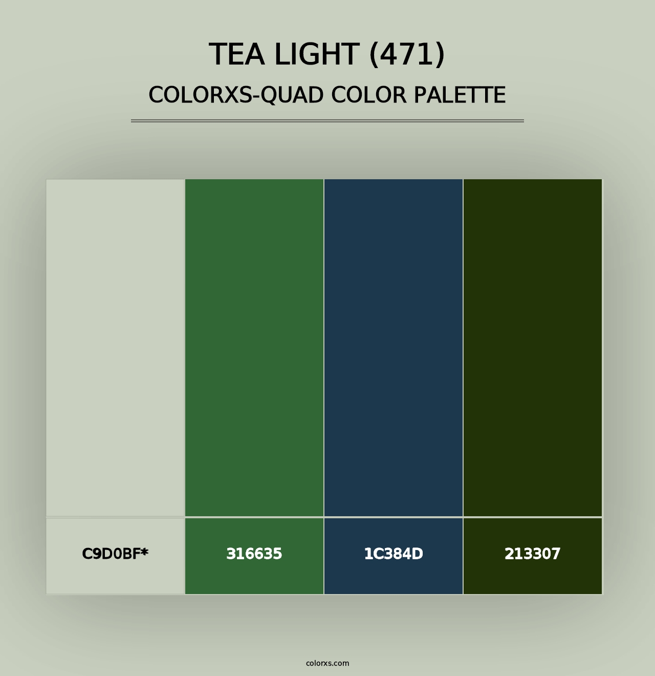 Tea Light (471) - Colorxs Quad Palette