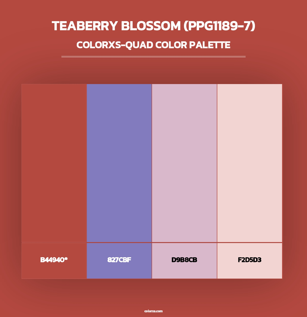 Teaberry Blossom (PPG1189-7) - Colorxs Quad Palette