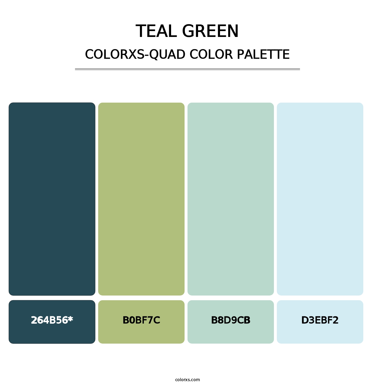 Teal Green - Colorxs Quad Palette