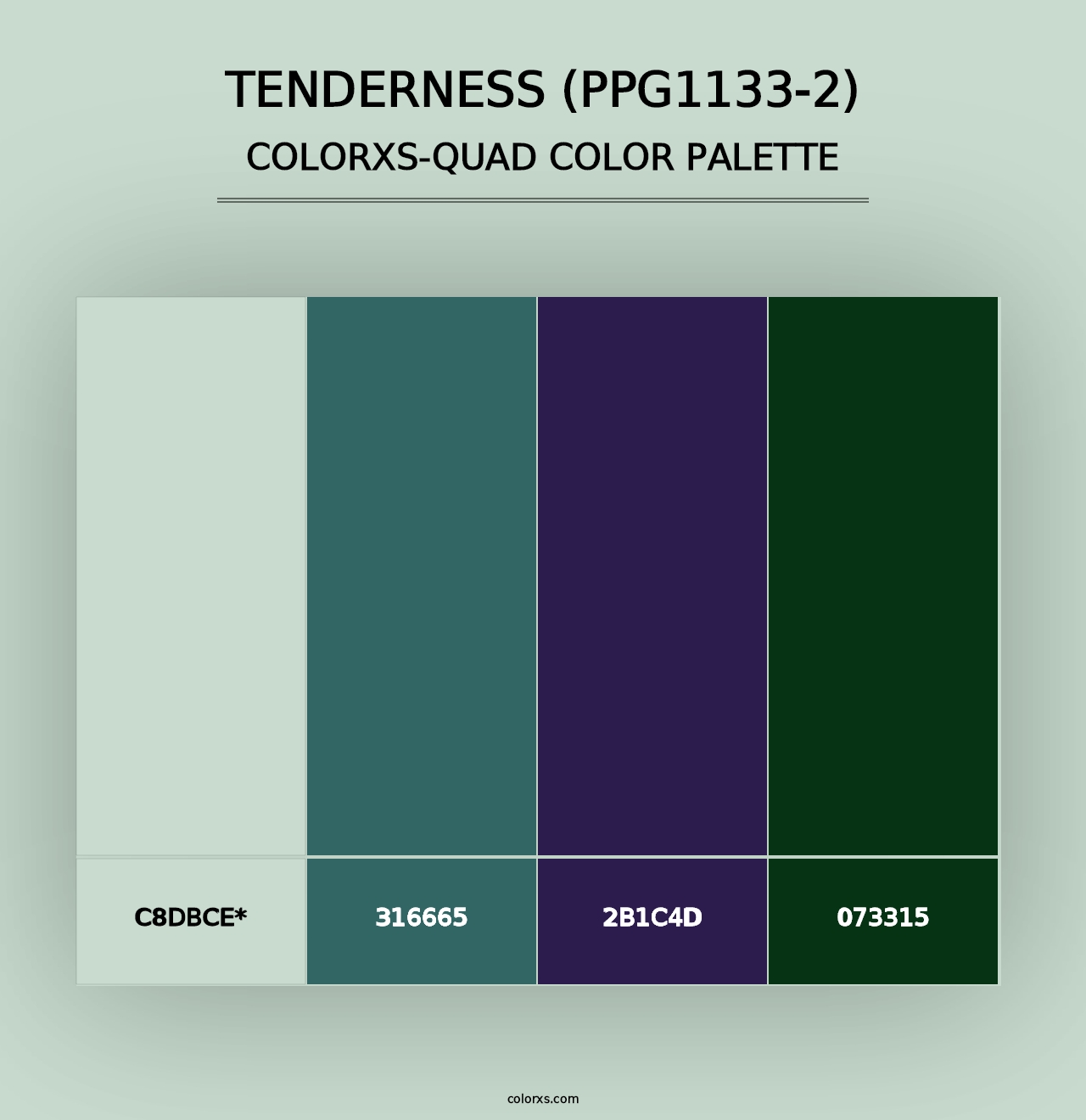 Tenderness (PPG1133-2) - Colorxs Quad Palette