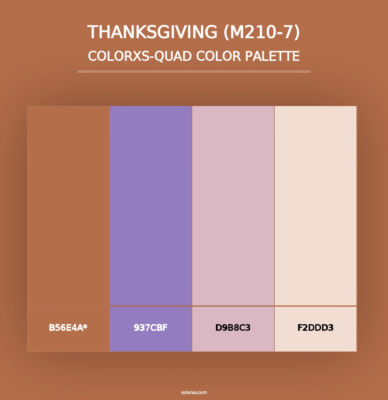 Thanksgiving (M210-7) - Colorxs Quad Palette