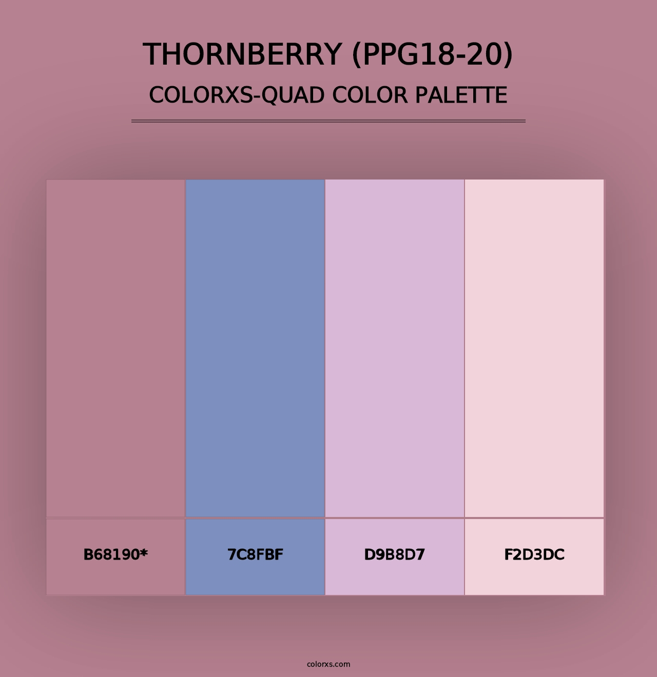 Thornberry (PPG18-20) - Colorxs Quad Palette