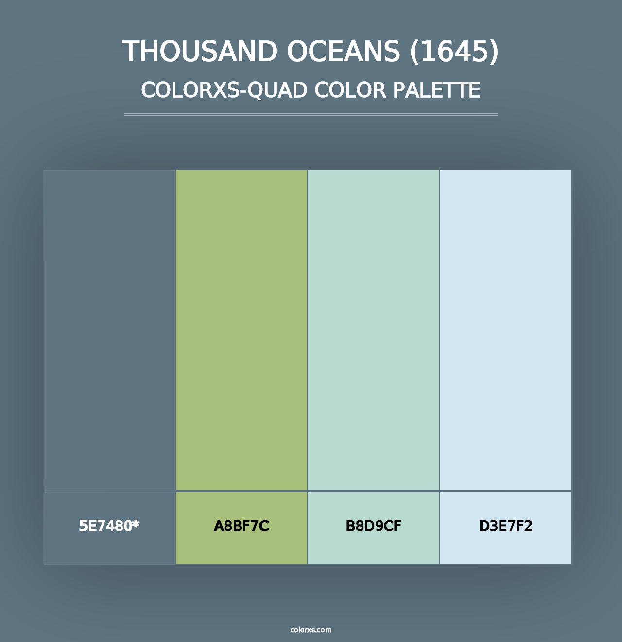 Thousand Oceans (1645) - Colorxs Quad Palette