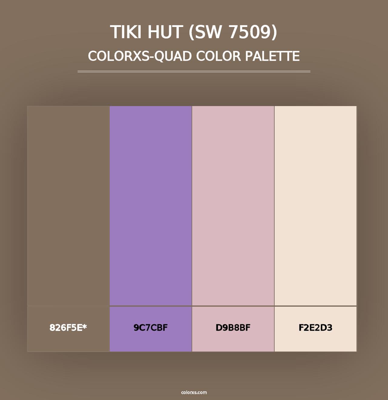 Tiki Hut (SW 7509) - Colorxs Quad Palette