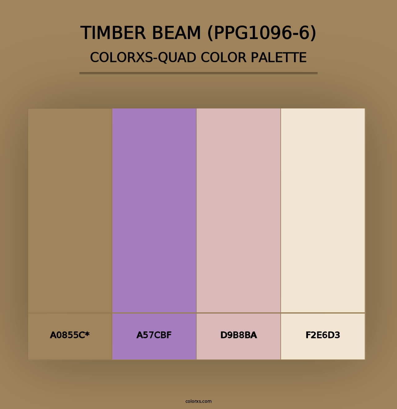 Timber Beam (PPG1096-6) - Colorxs Quad Palette