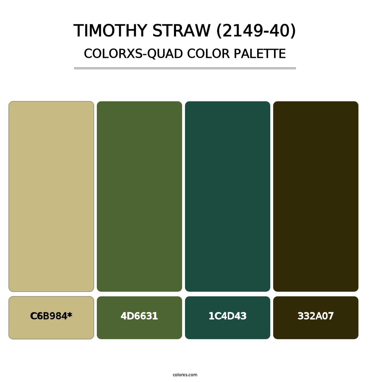 Timothy Straw (2149-40) - Colorxs Quad Palette