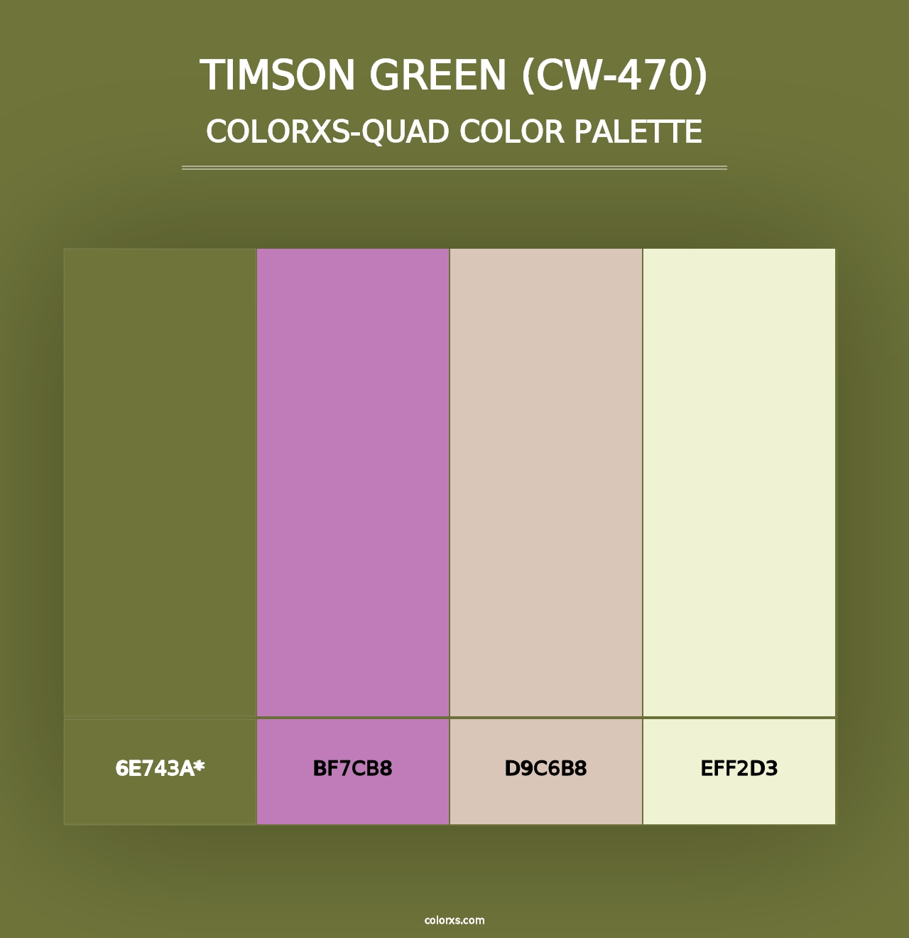 Timson Green (CW-470) - Colorxs Quad Palette