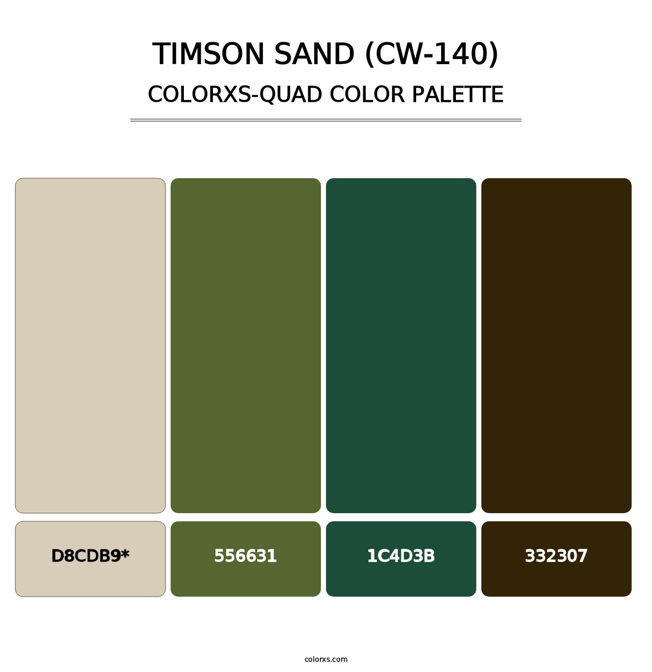 Timson Sand (CW-140) - Colorxs Quad Palette