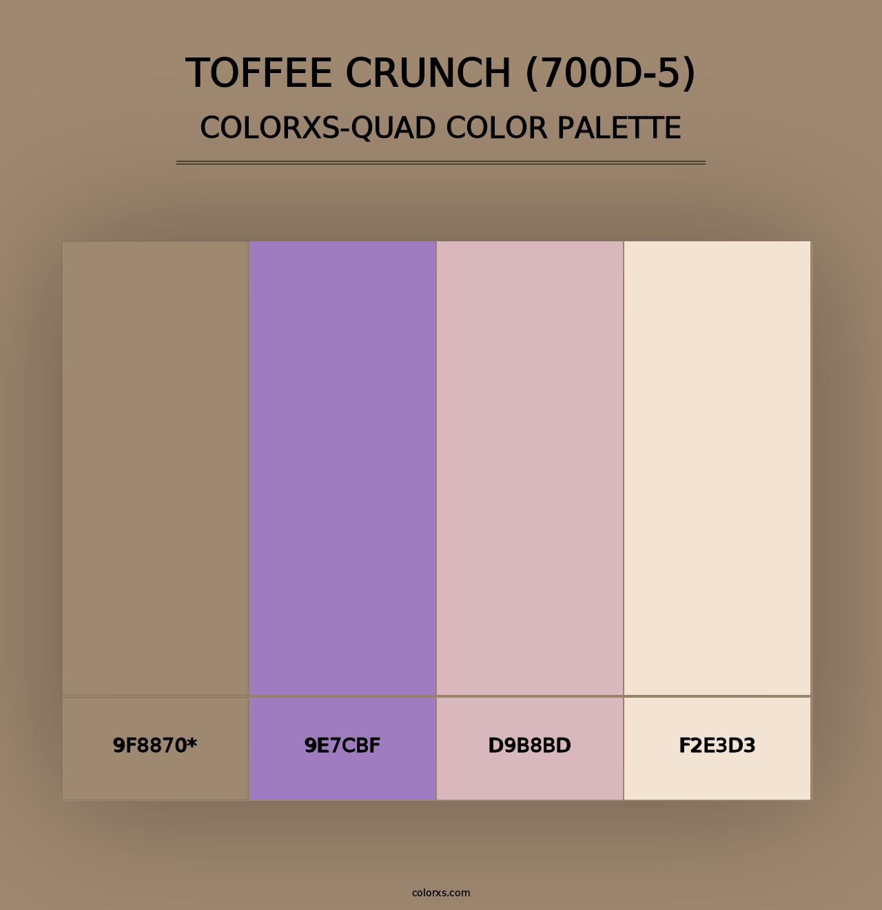 Toffee Crunch (700D-5) - Colorxs Quad Palette