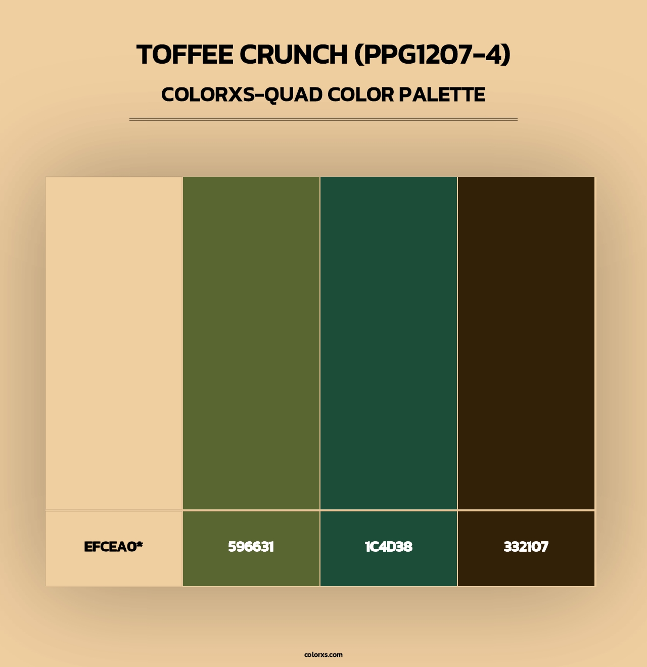 Toffee Crunch (PPG1207-4) - Colorxs Quad Palette