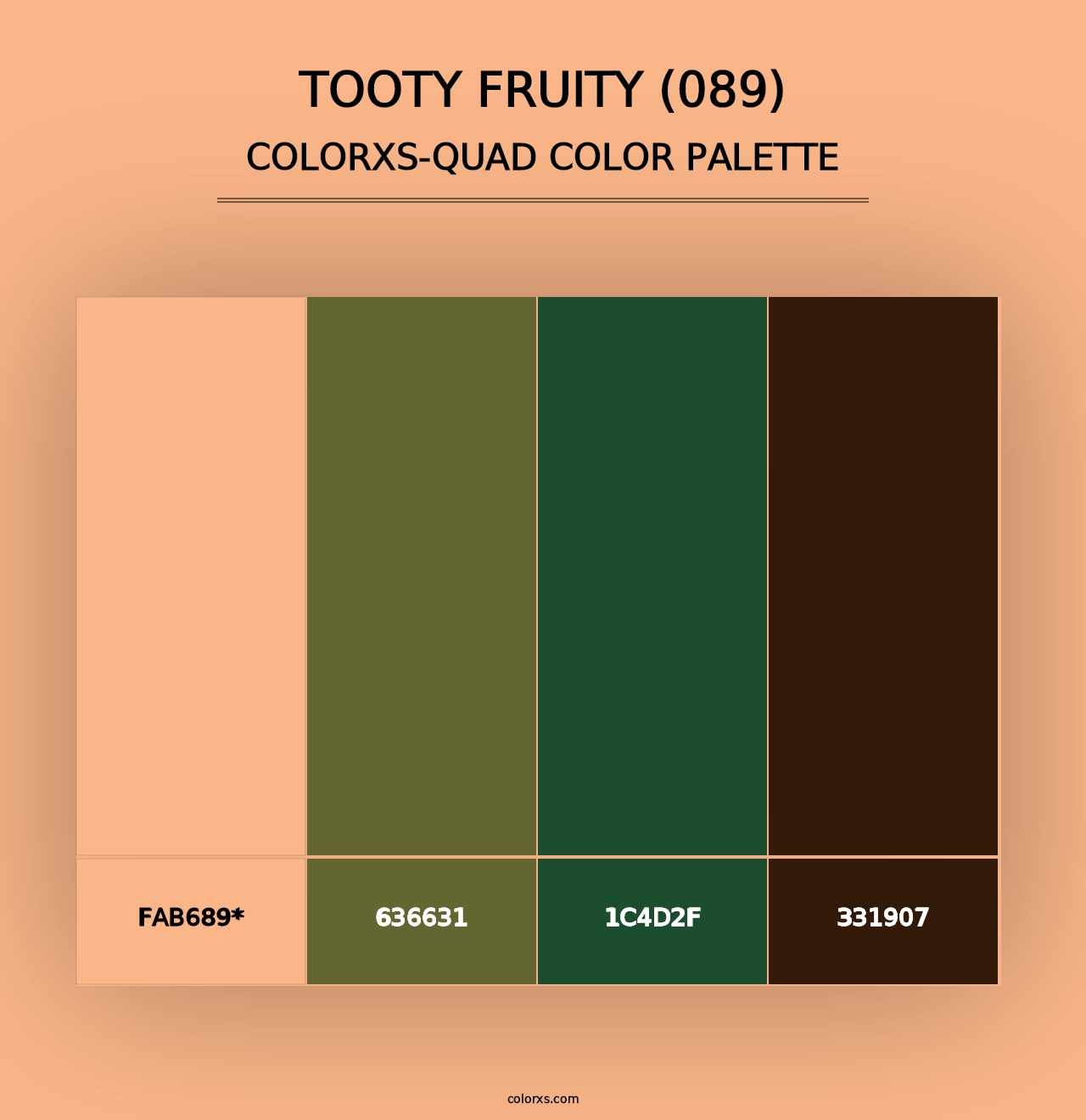 Tooty Fruity (089) - Colorxs Quad Palette