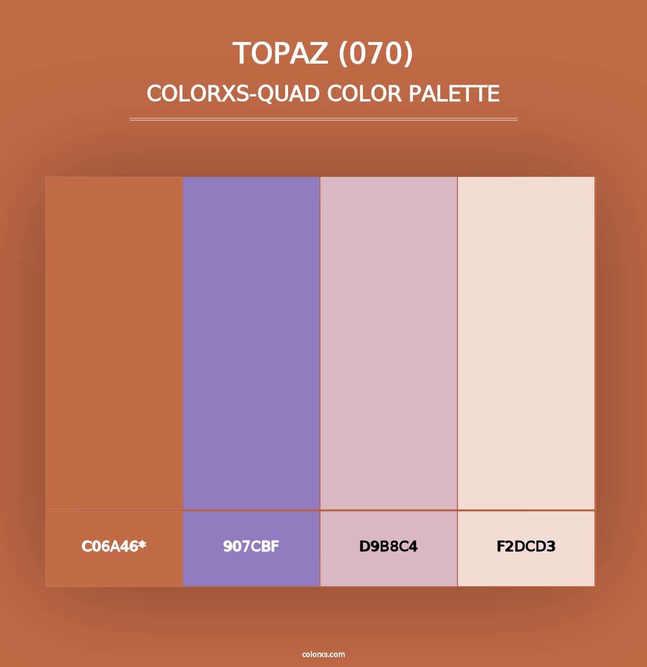 Topaz (070) - Colorxs Quad Palette