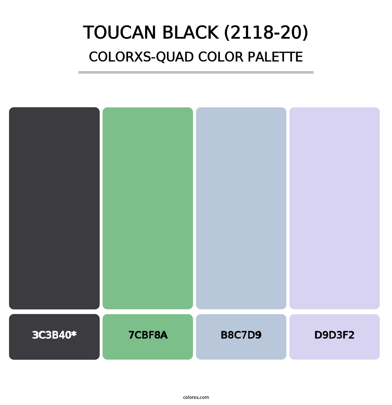 Toucan Black (2118-20) - Colorxs Quad Palette