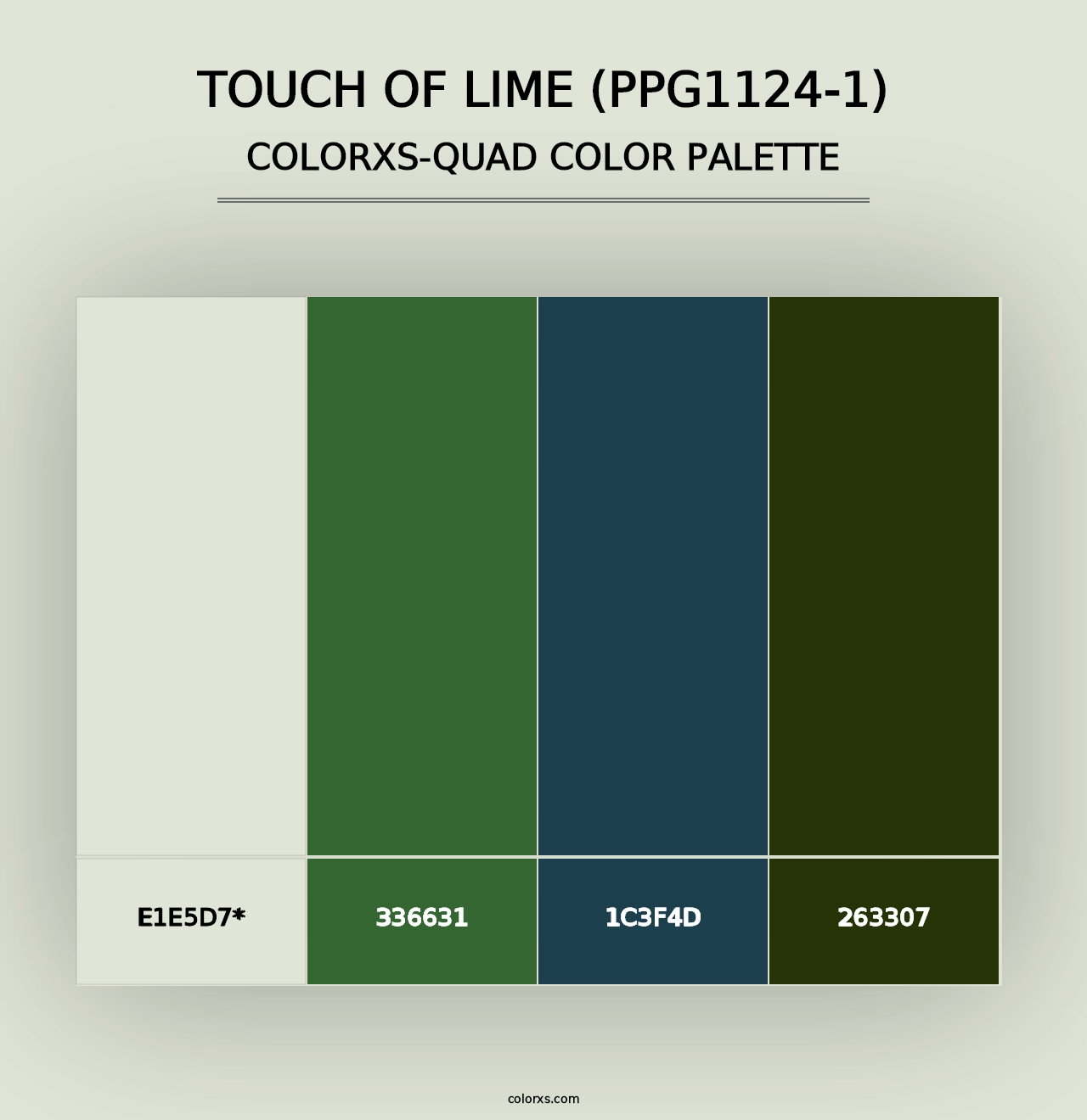 Touch Of Lime (PPG1124-1) - Colorxs Quad Palette