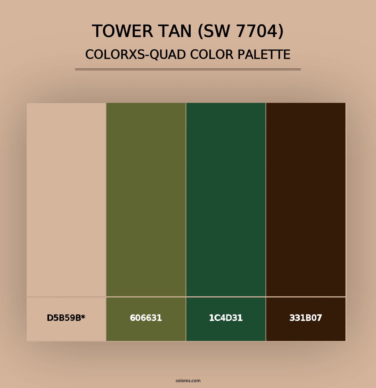 Tower Tan (SW 7704) - Colorxs Quad Palette