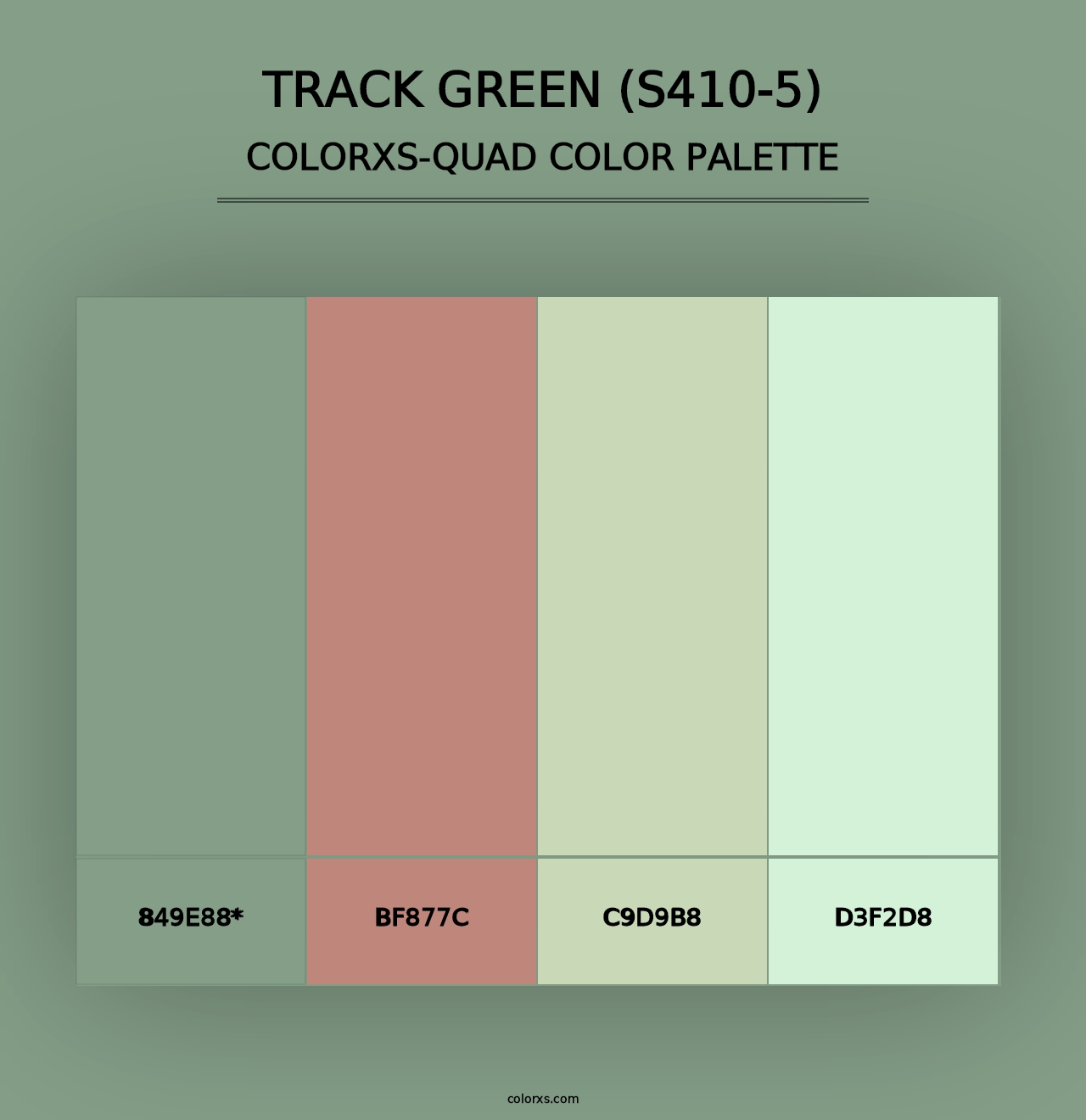 Track Green (S410-5) - Colorxs Quad Palette