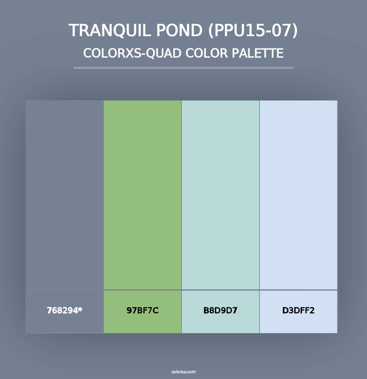 Tranquil Pond (PPU15-07) - Colorxs Quad Palette