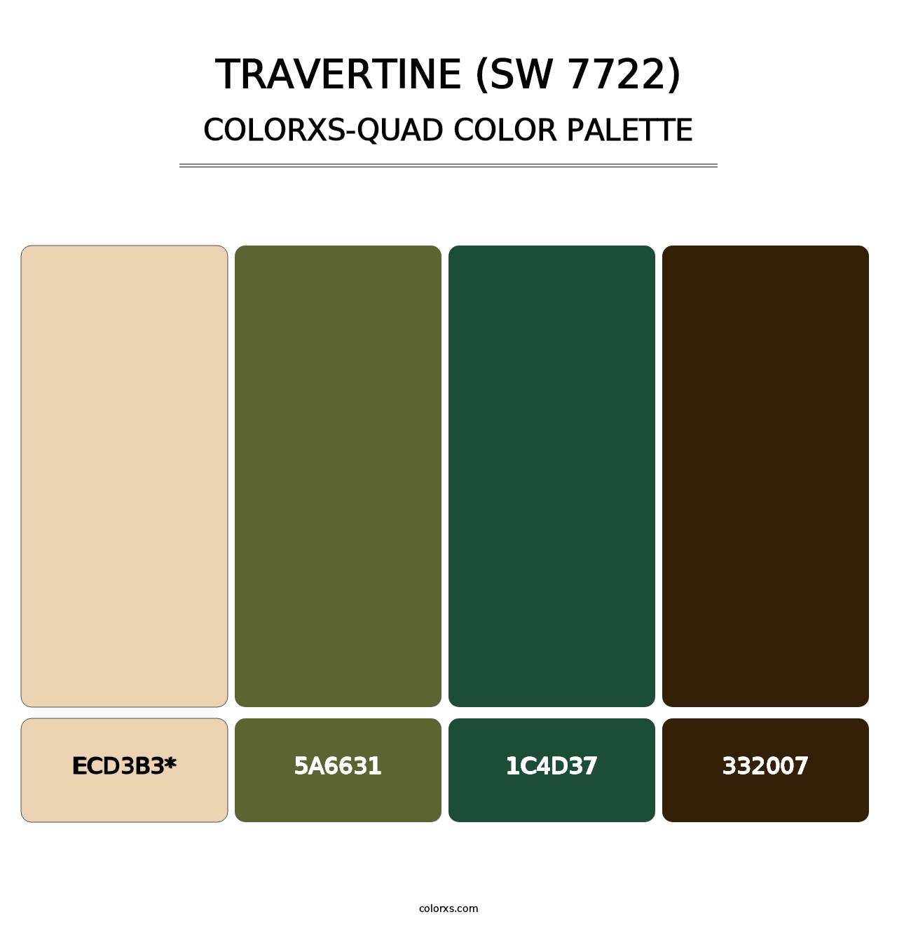 Travertine (SW 7722) - Colorxs Quad Palette