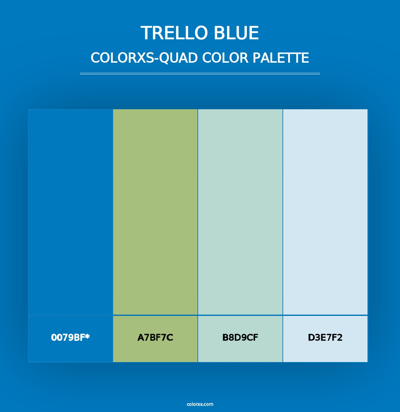 Trello Blue - Colorxs Quad Palette