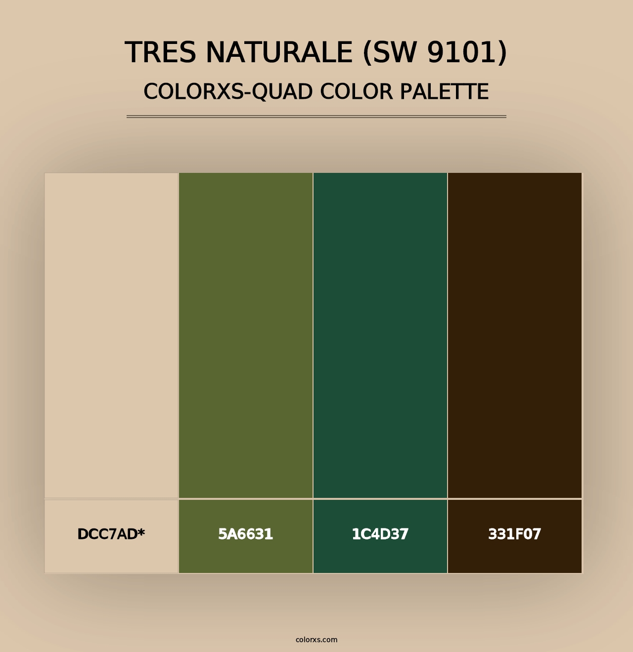 Tres Naturale (SW 9101) - Colorxs Quad Palette