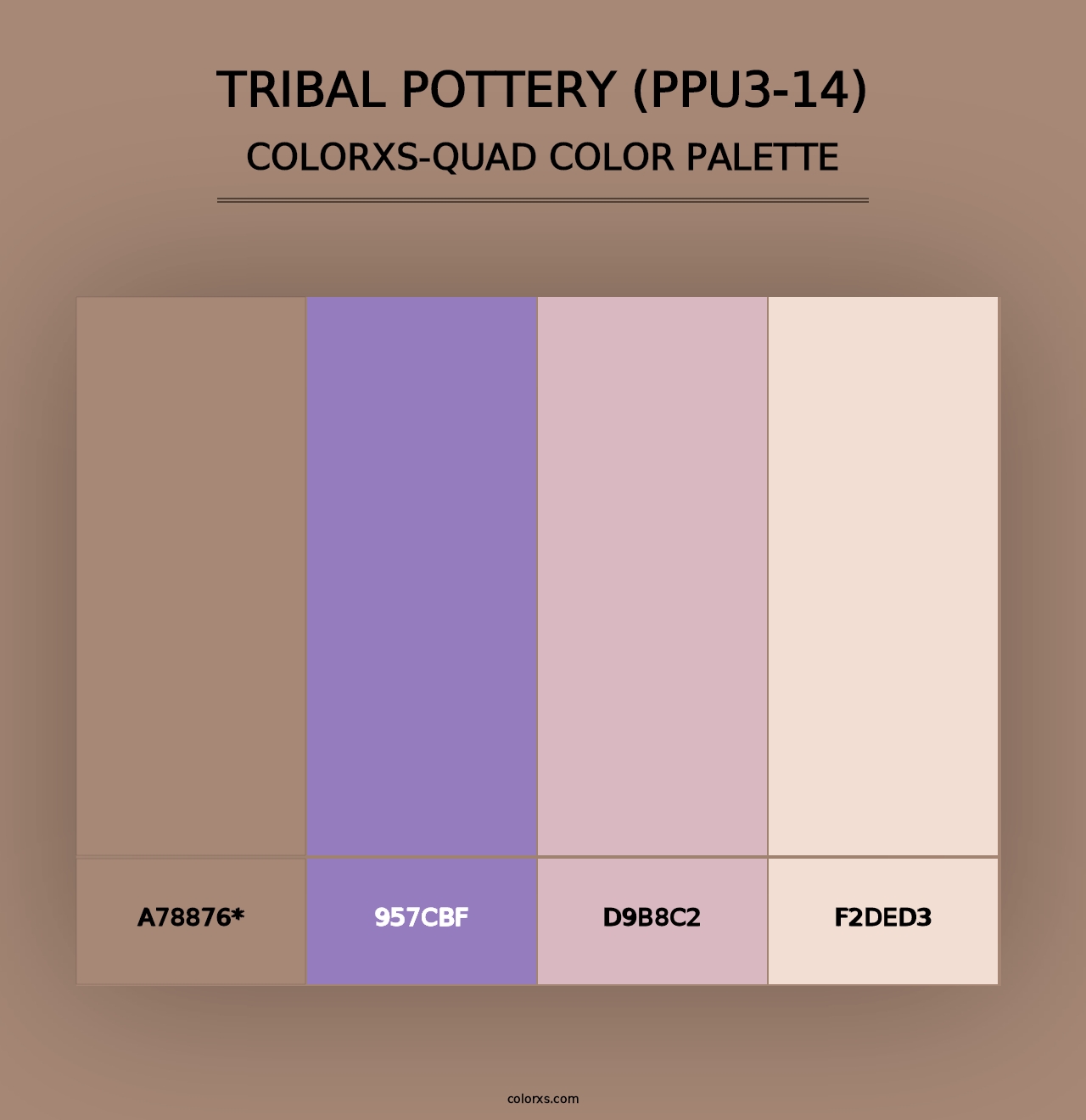 Tribal Pottery (PPU3-14) - Colorxs Quad Palette