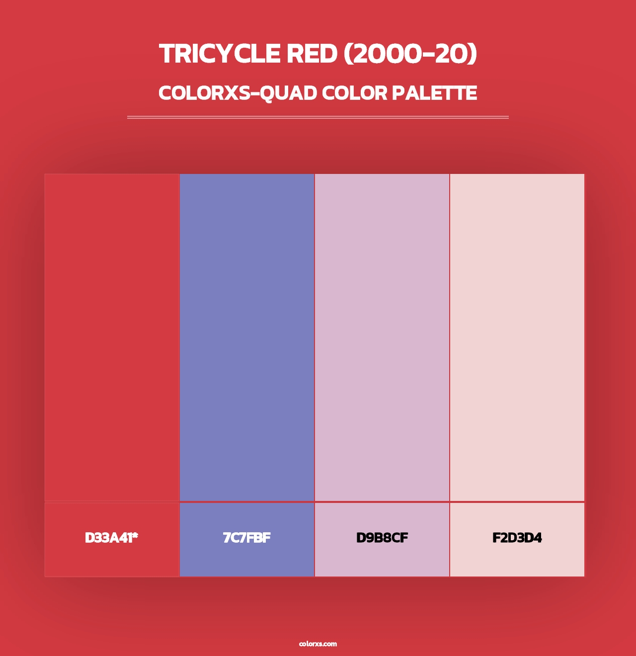 Tricycle Red (2000-20) - Colorxs Quad Palette