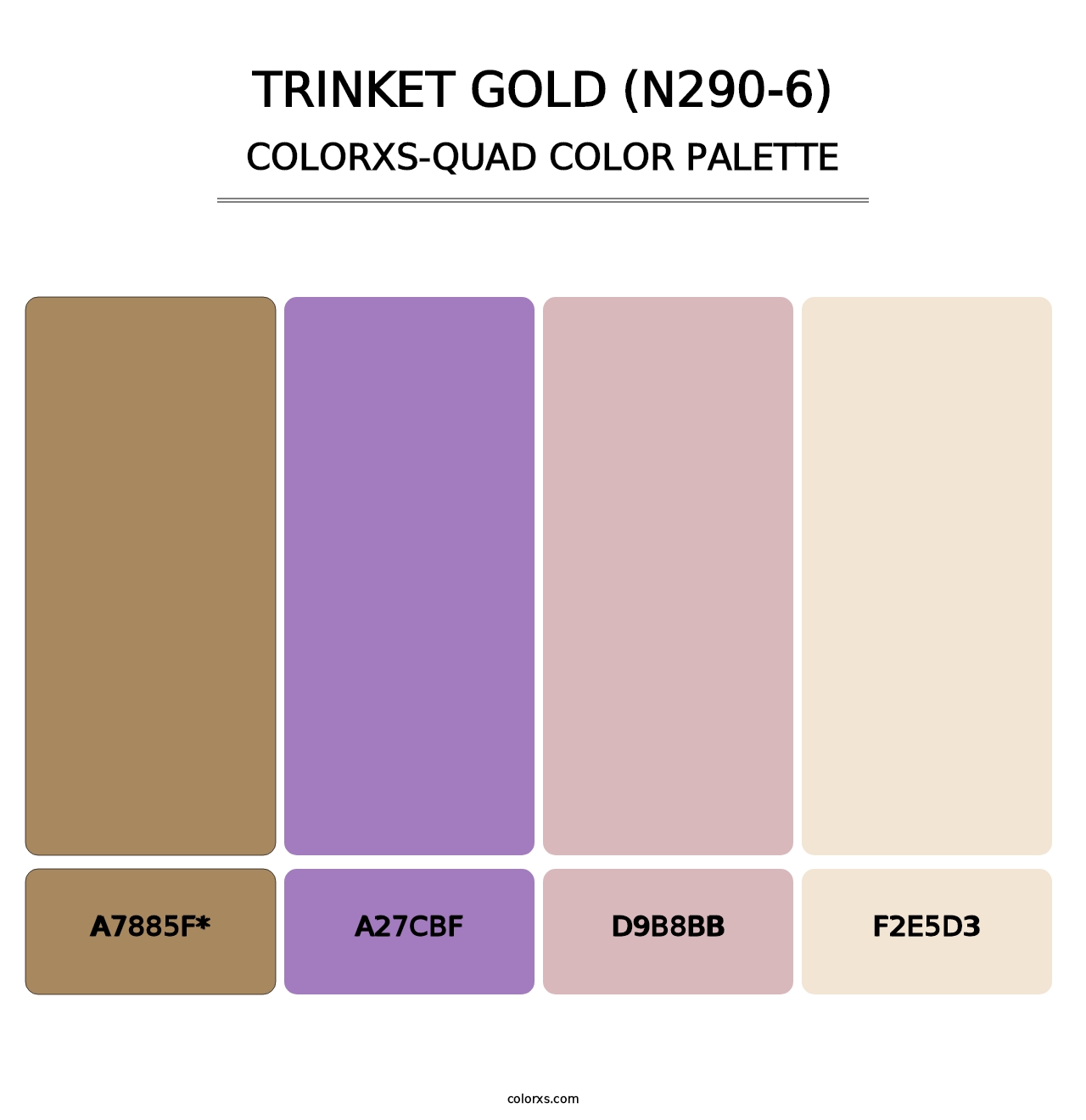 Trinket Gold (N290-6) - Colorxs Quad Palette