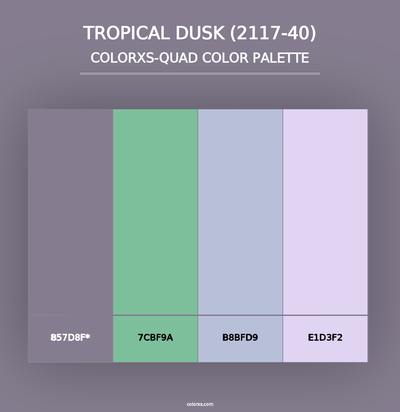 Tropical Dusk (2117-40) - Colorxs Quad Palette