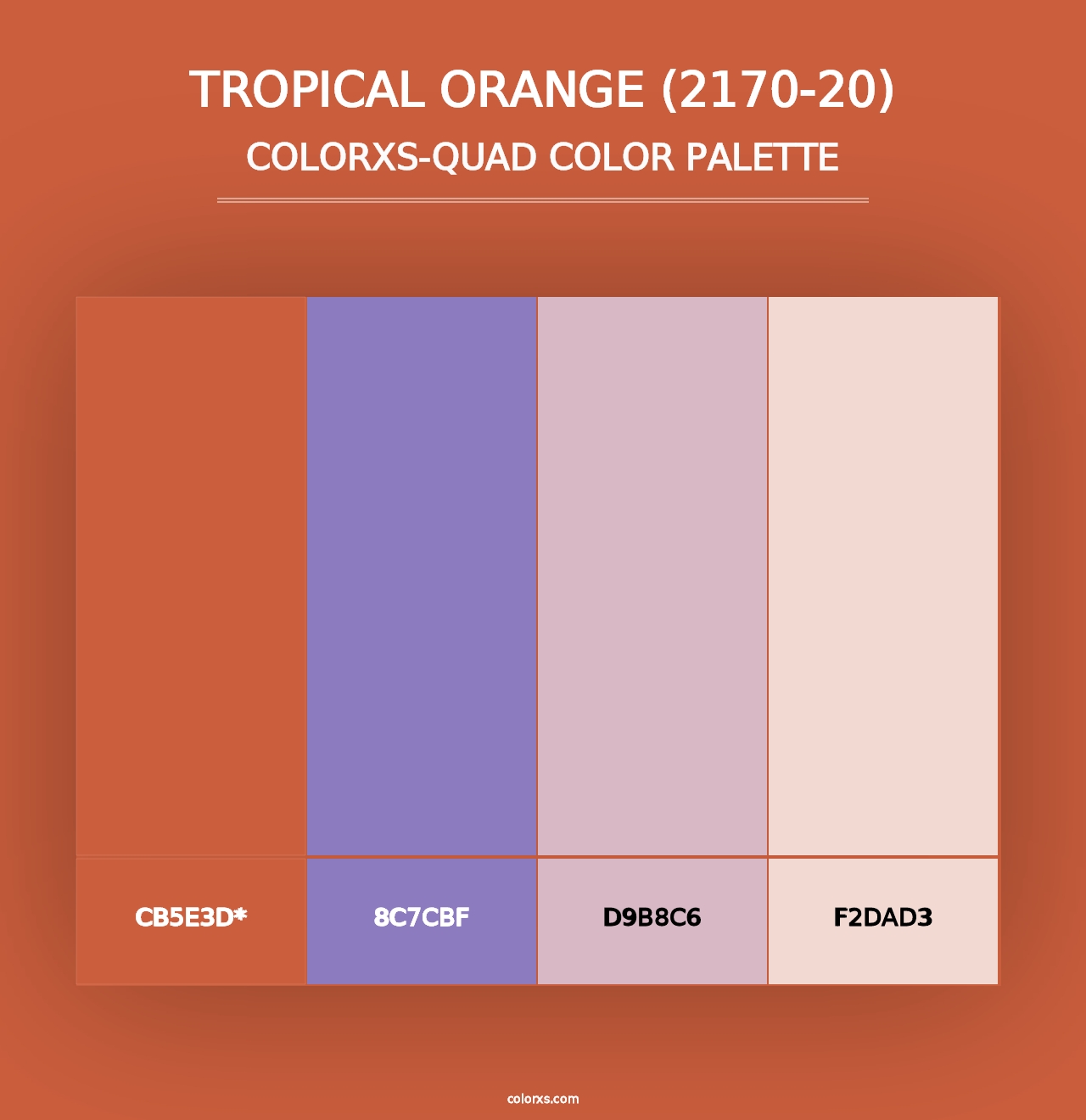 Tropical Orange (2170-20) - Colorxs Quad Palette