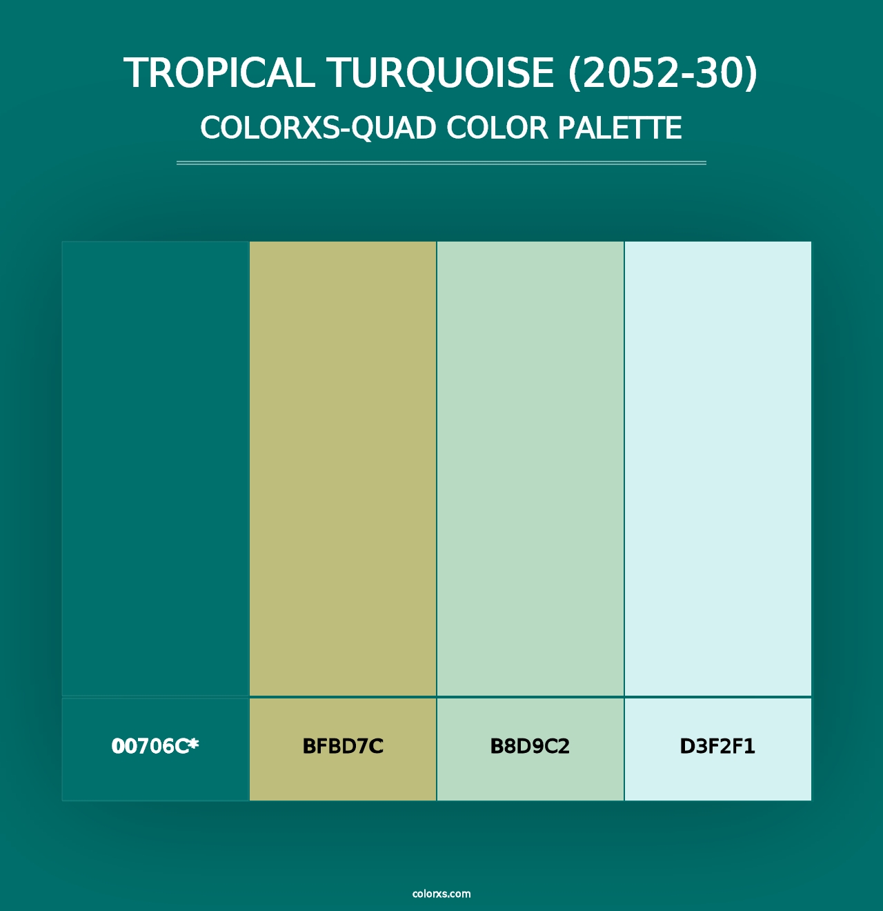 Tropical Turquoise (2052-30) - Colorxs Quad Palette