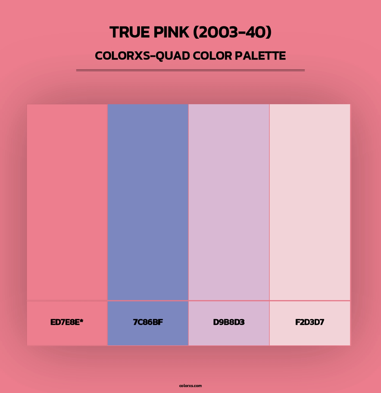 True Pink (2003-40) - Colorxs Quad Palette