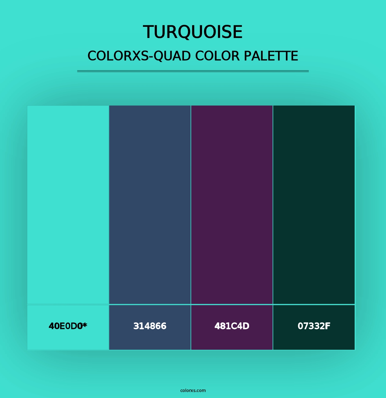 Turquoise - Colorxs Quad Palette