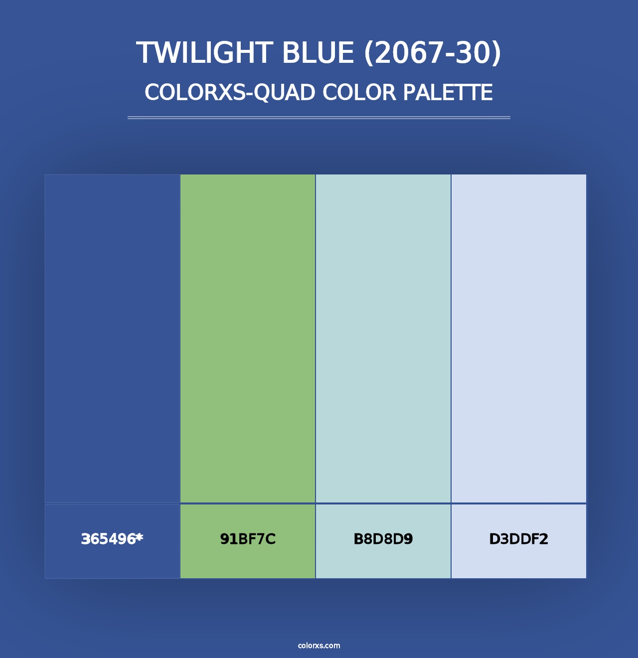 Twilight Blue (2067-30) - Colorxs Quad Palette