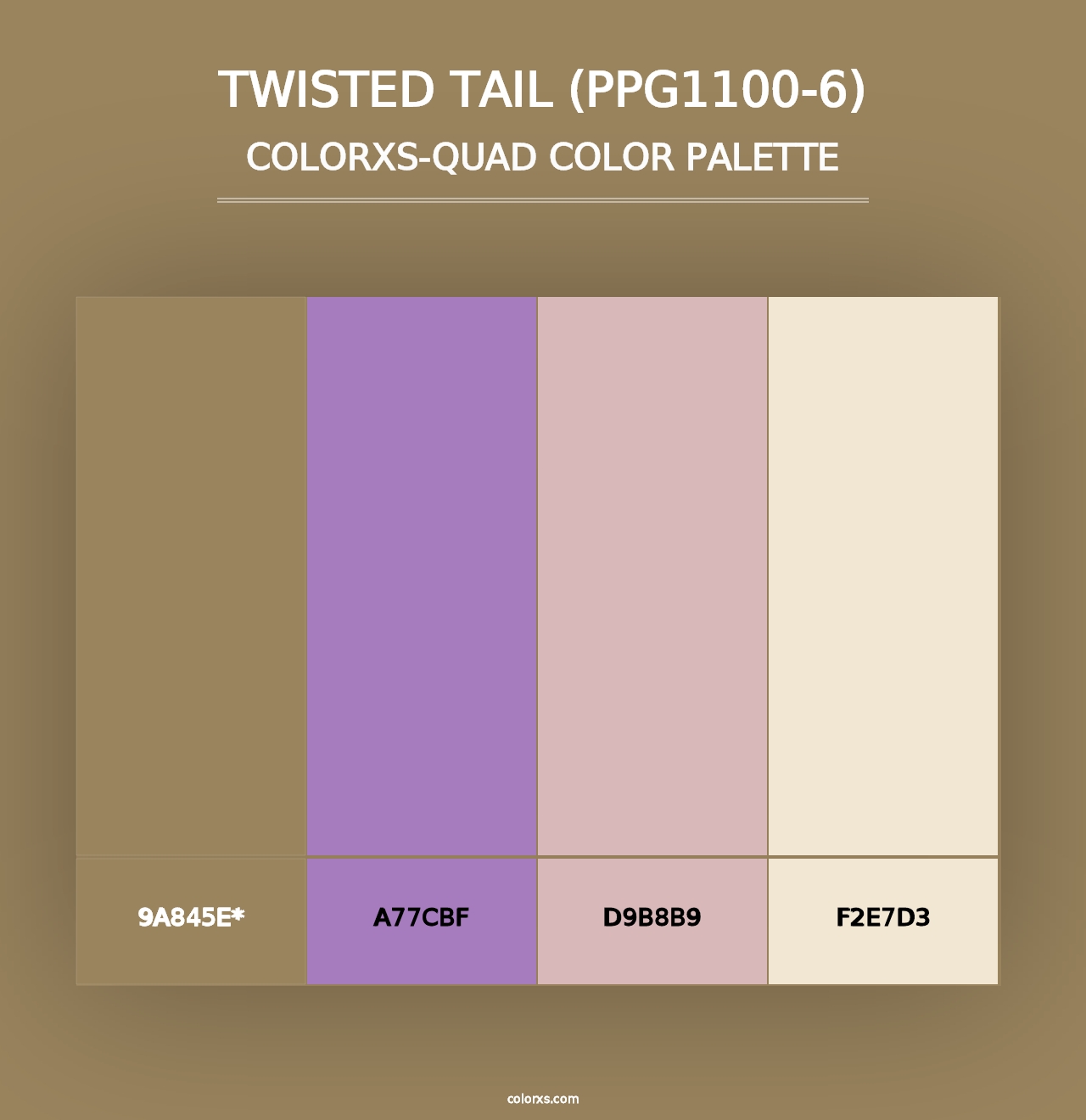 Twisted Tail (PPG1100-6) - Colorxs Quad Palette