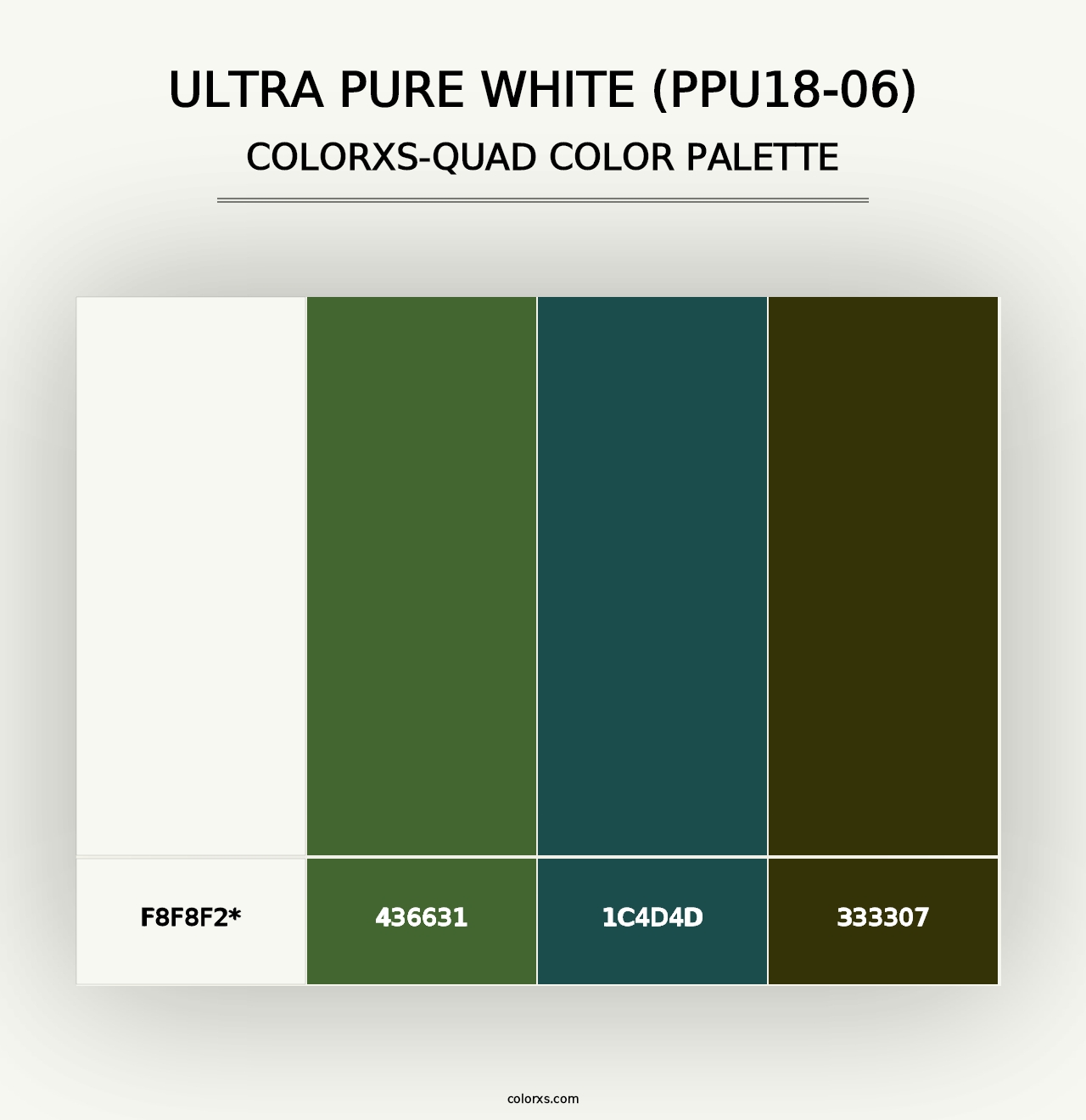 Ultra Pure White (PPU18-06) - Colorxs Quad Palette