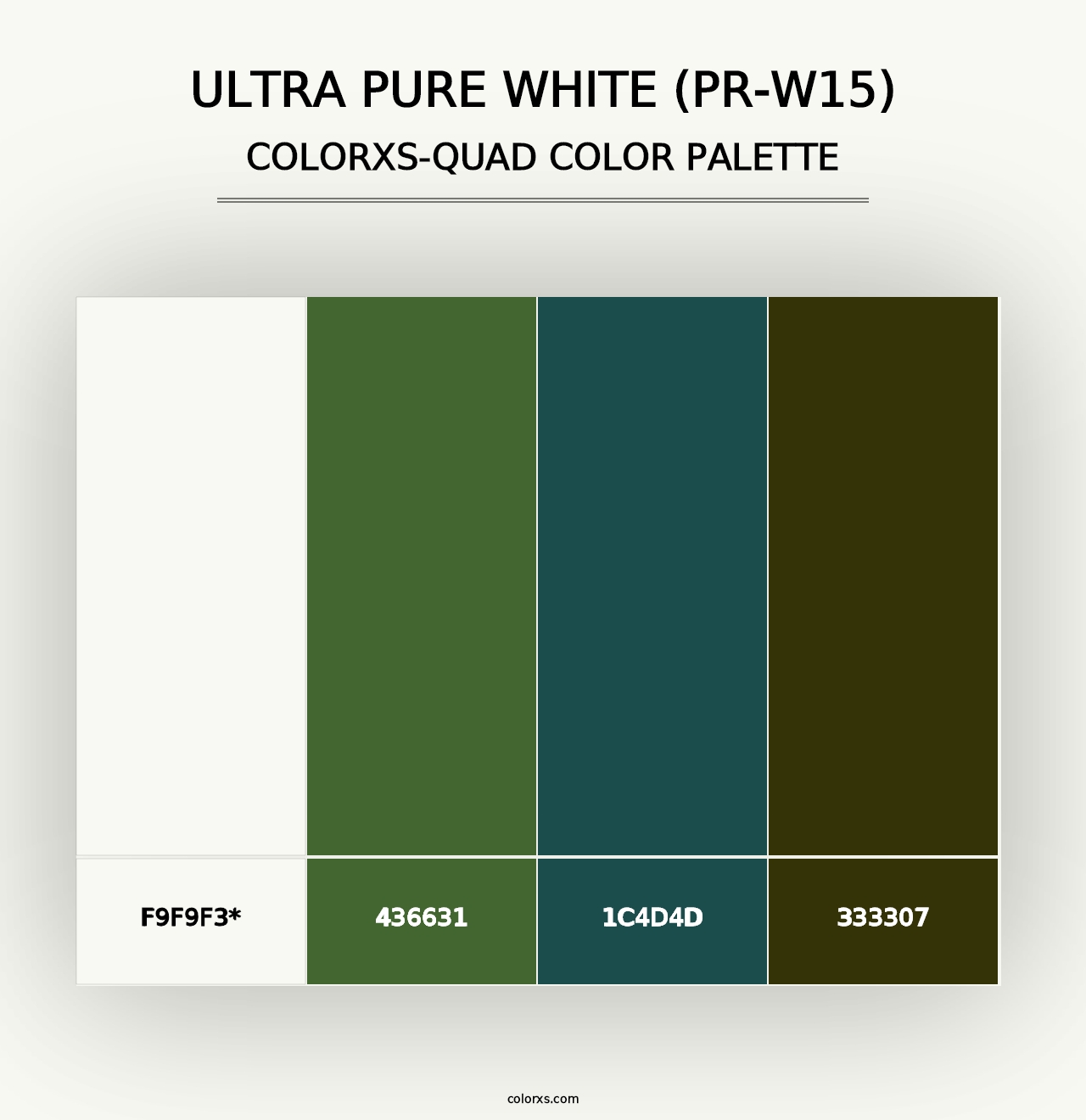 Ultra Pure White (PR-W15) - Colorxs Quad Palette