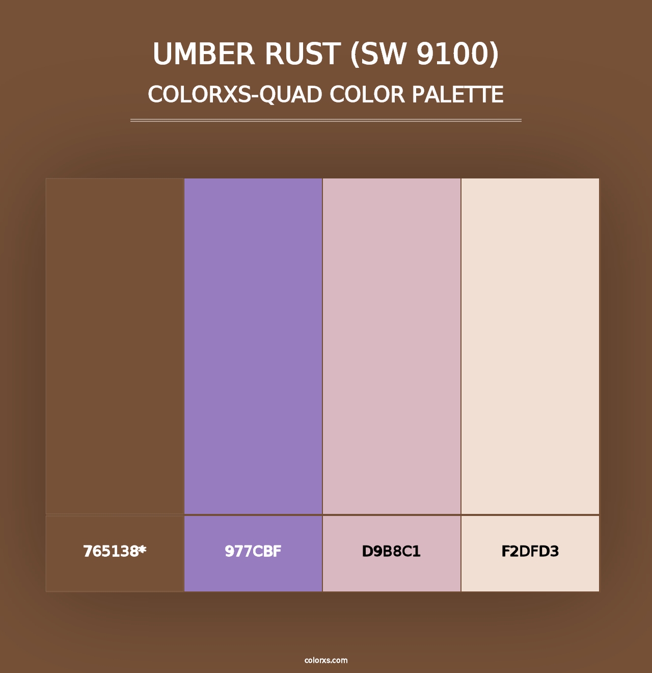 Umber Rust (SW 9100) - Colorxs Quad Palette