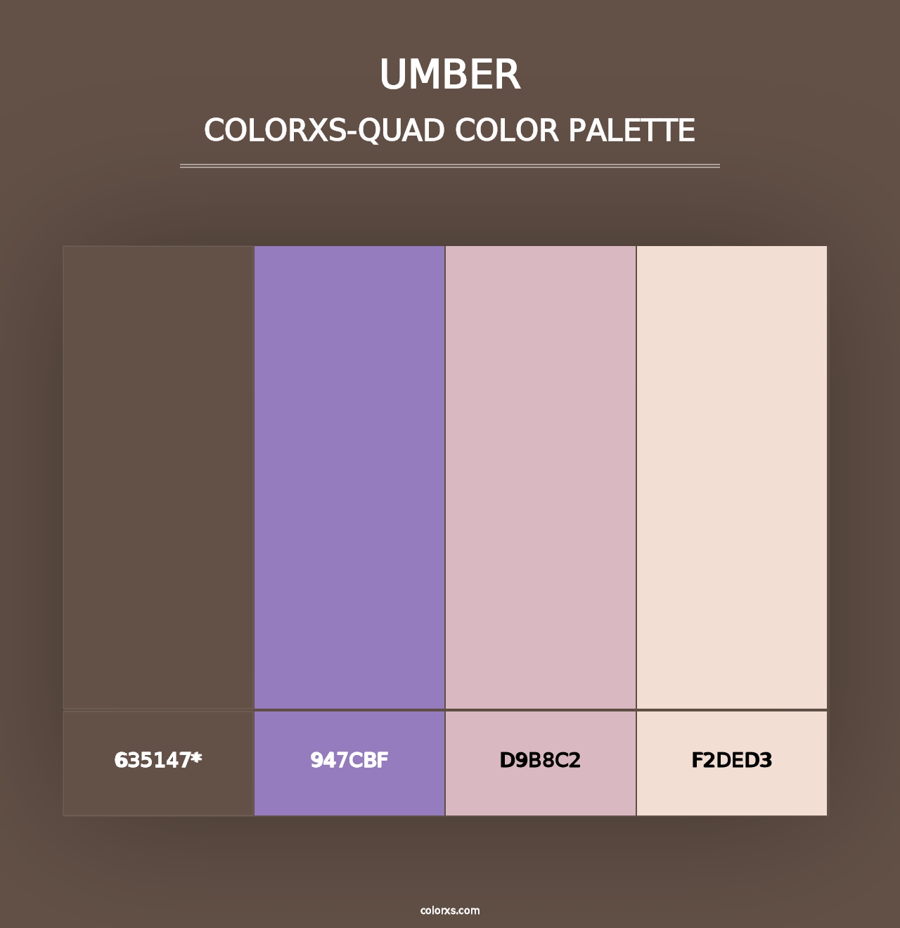 Umber - Colorxs Quad Palette