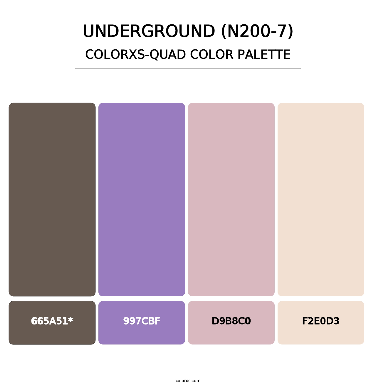 Underground (N200-7) - Colorxs Quad Palette