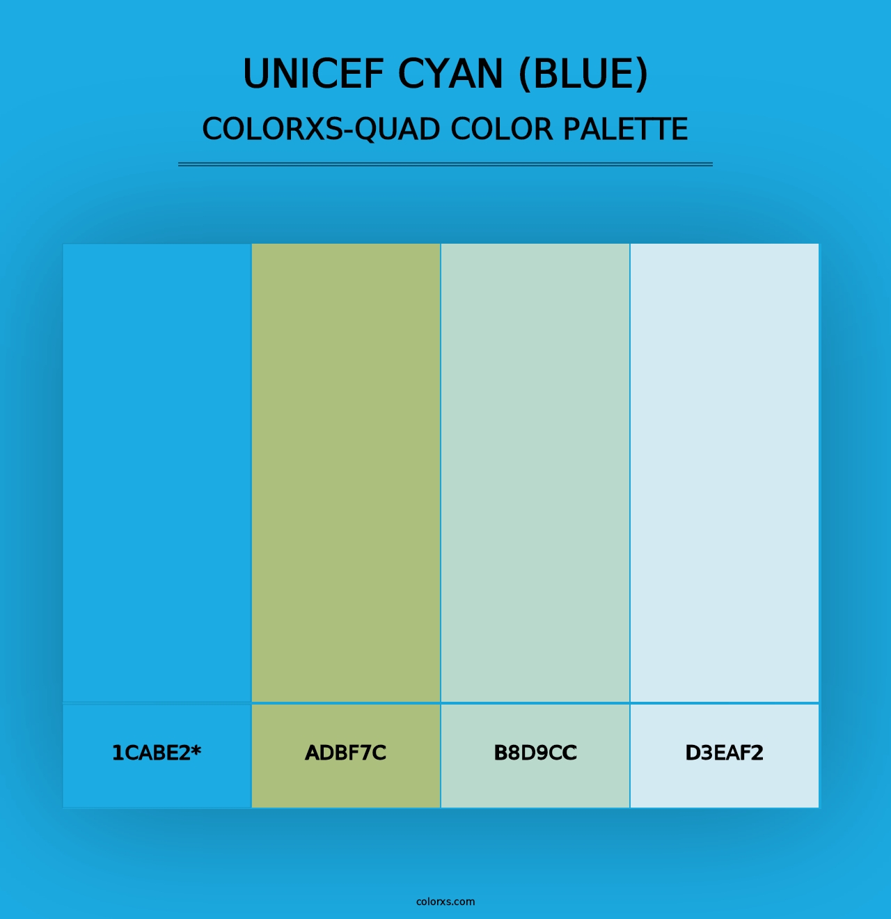 UNICEF Cyan (Blue) - Colorxs Quad Palette