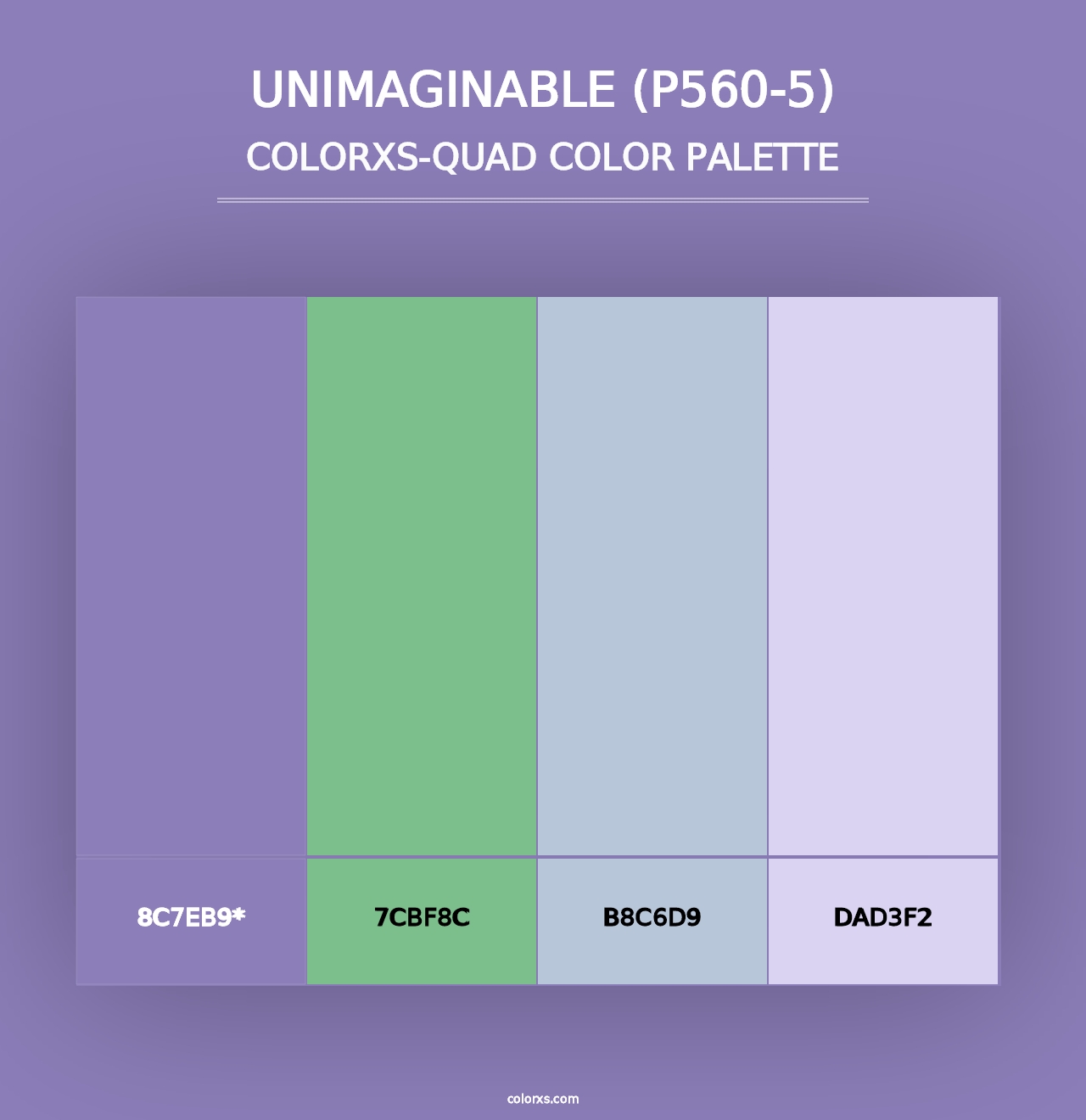 Unimaginable (P560-5) - Colorxs Quad Palette