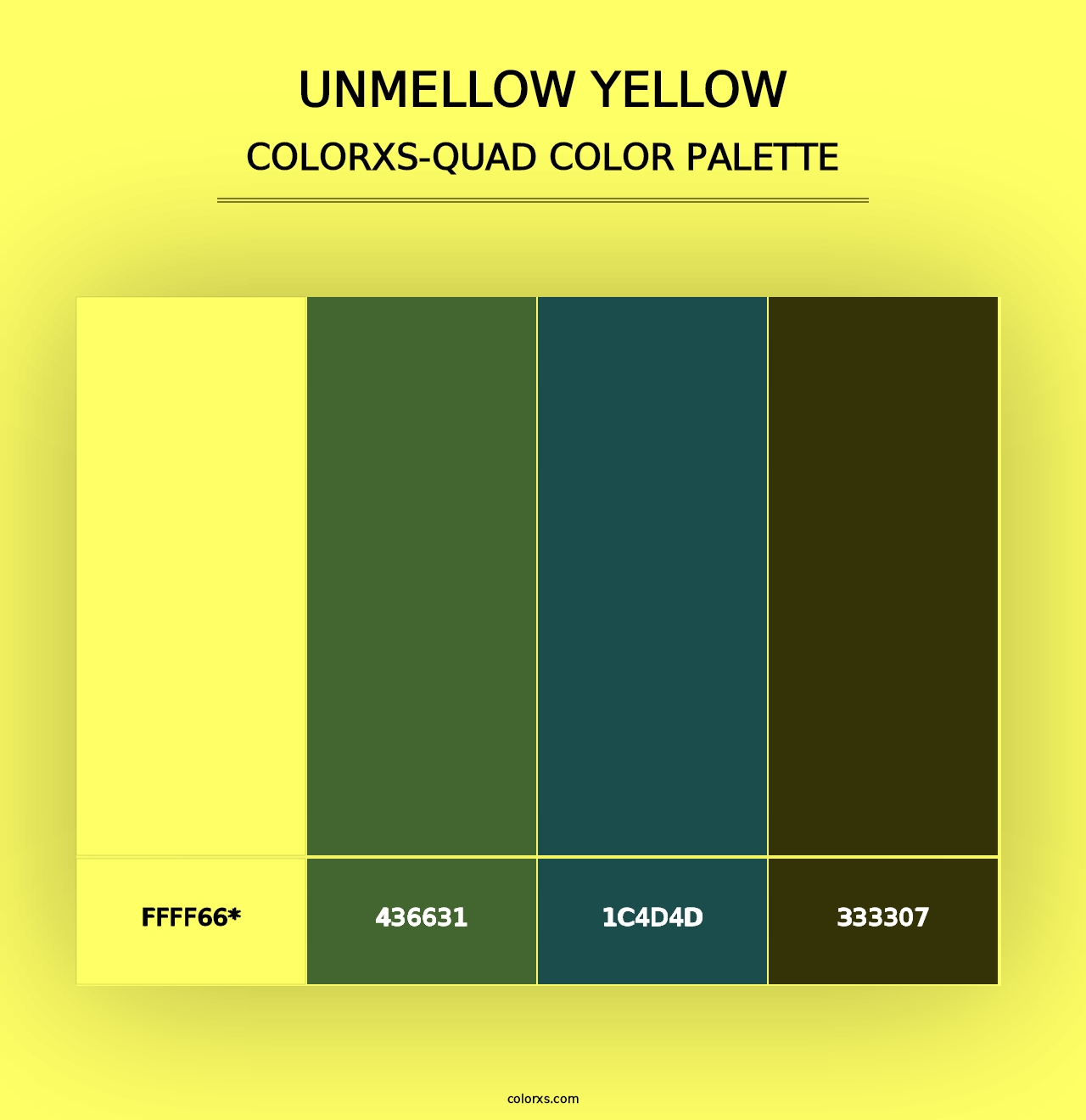 Unmellow Yellow - Colorxs Quad Palette